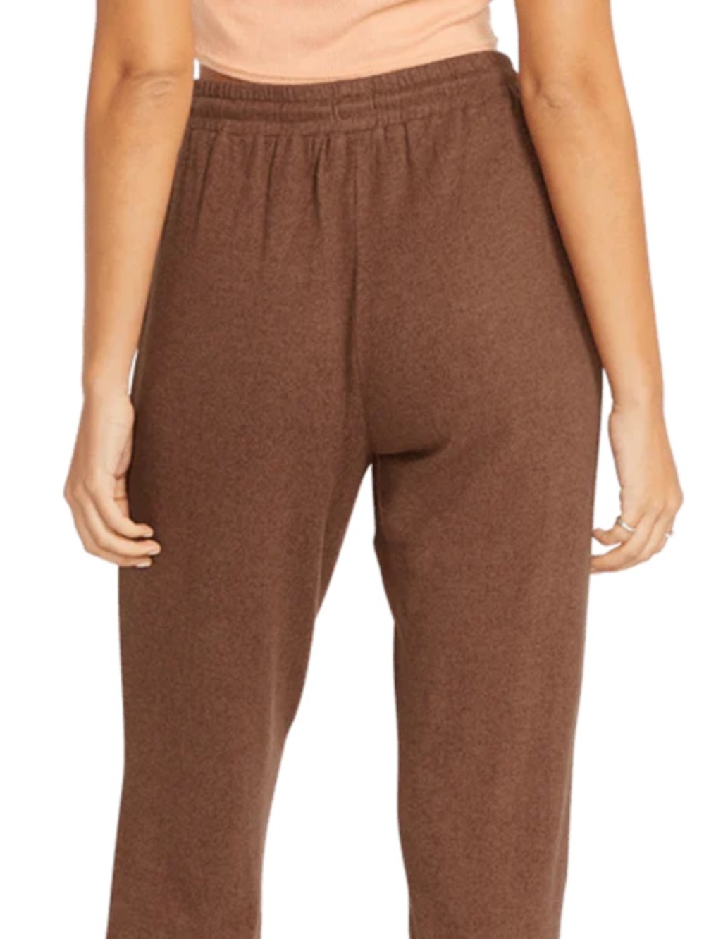 VOLCOM Cozy Brown Ultra Soft Lined Drawstring Jogger Pants with Drawstring - Picture 6 of 6